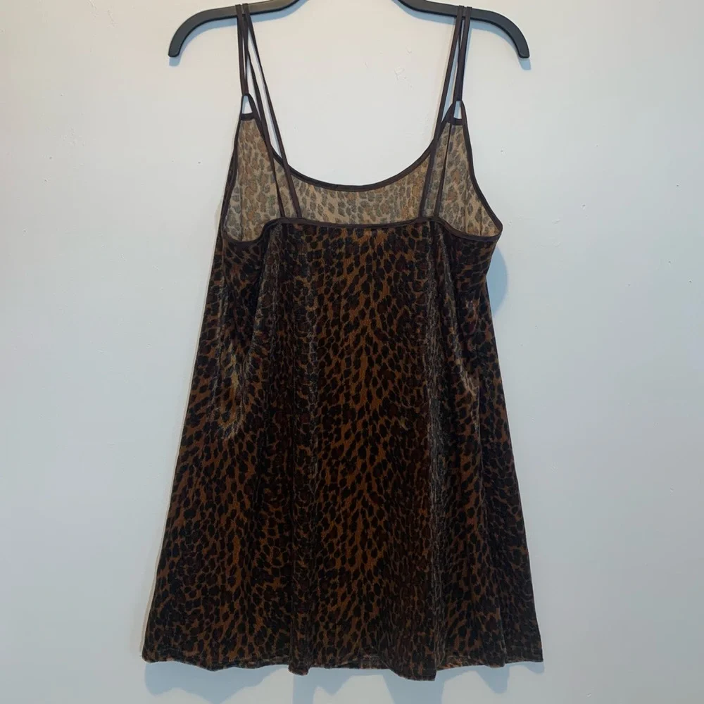 Vintage California Dynasty Velvet Leopard Chemise Lingerie - Picture 5 of 8